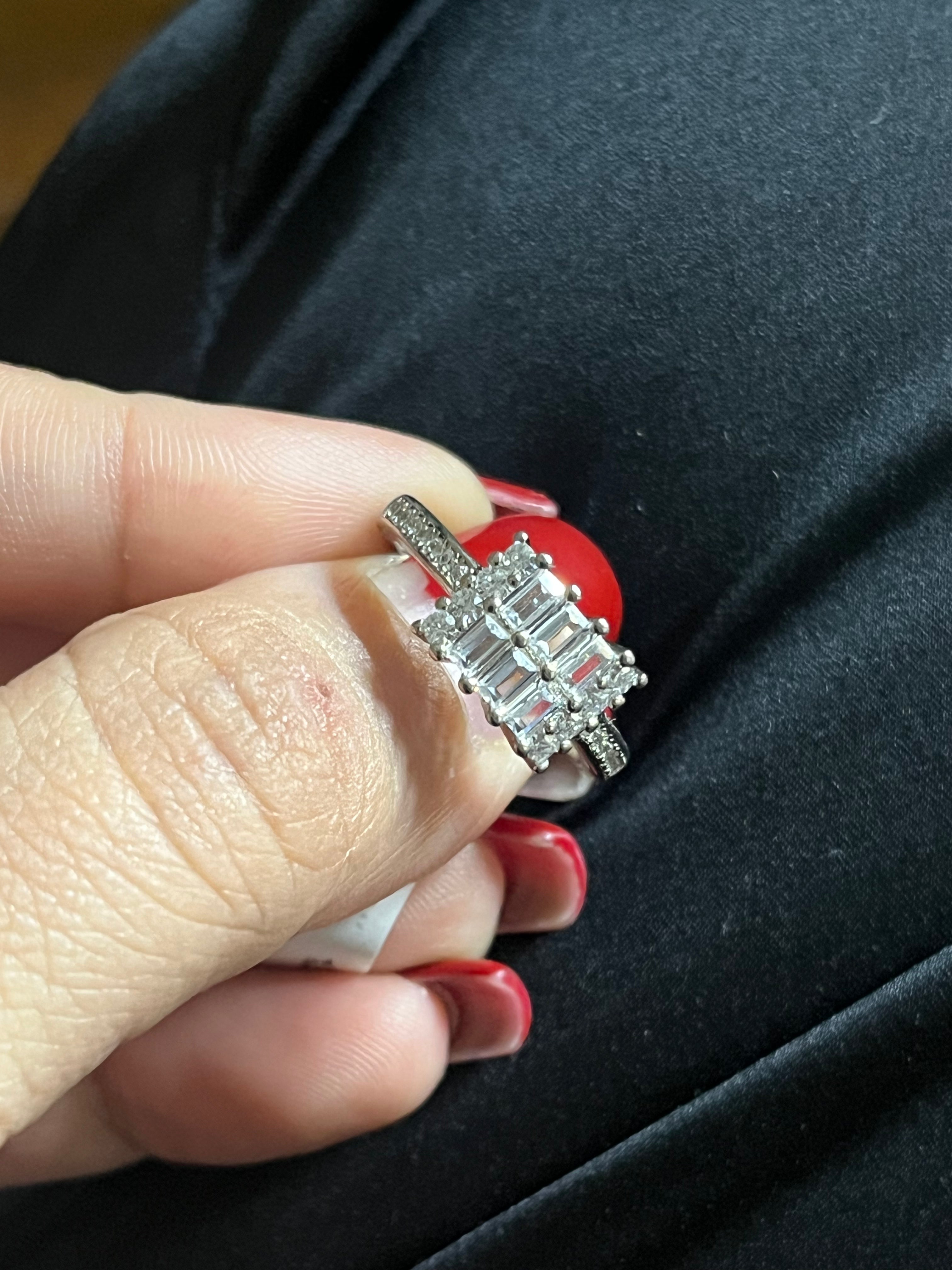 Grid Baguette Ring
