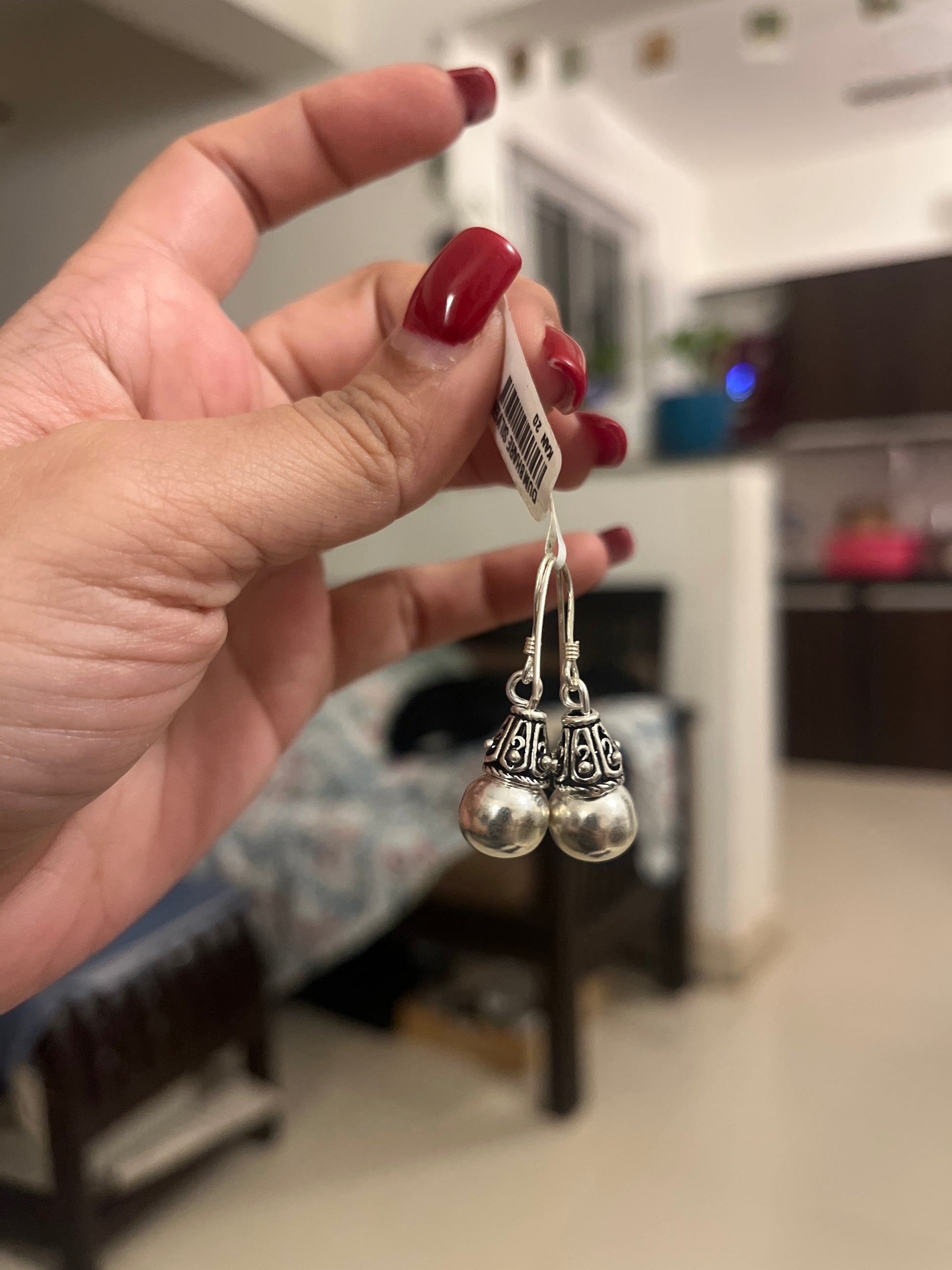 Dome Drop Hook Earrings