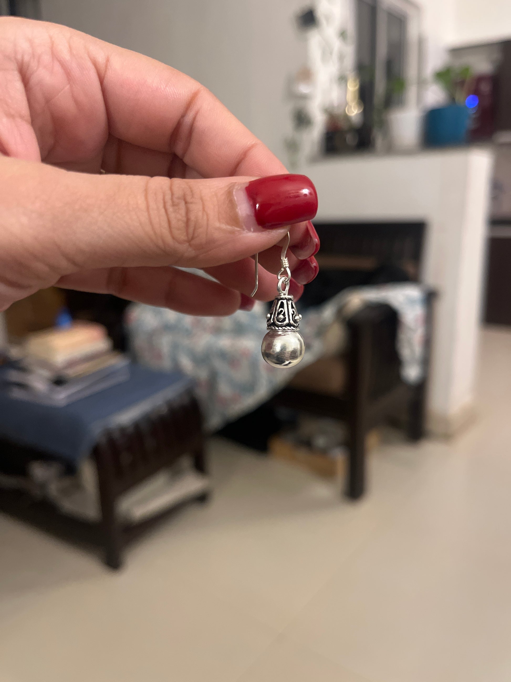 Dome Drop Hook Earrings