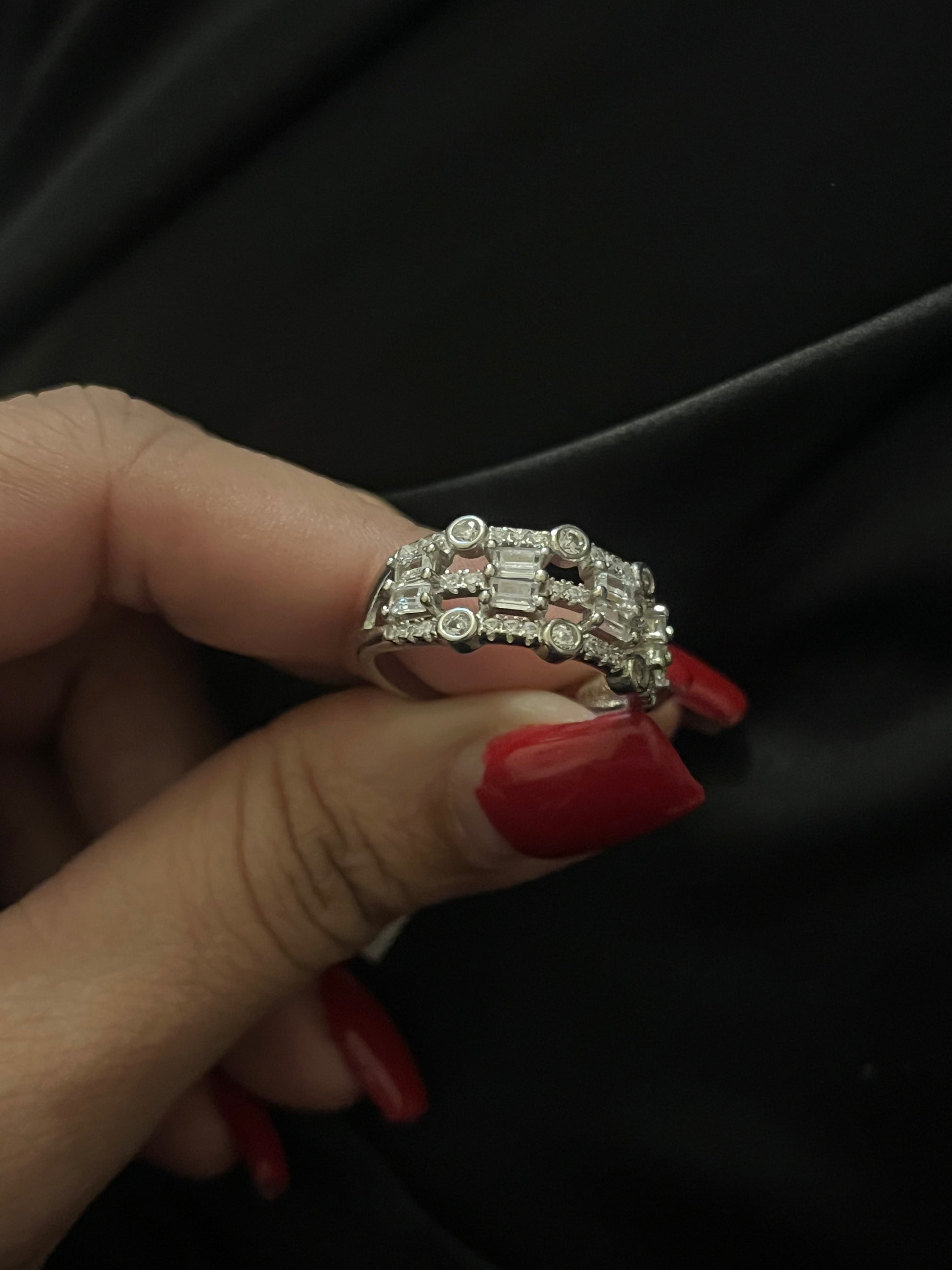 Art Deco Illusion Baguette Ring