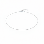 Silver necklace on a white background