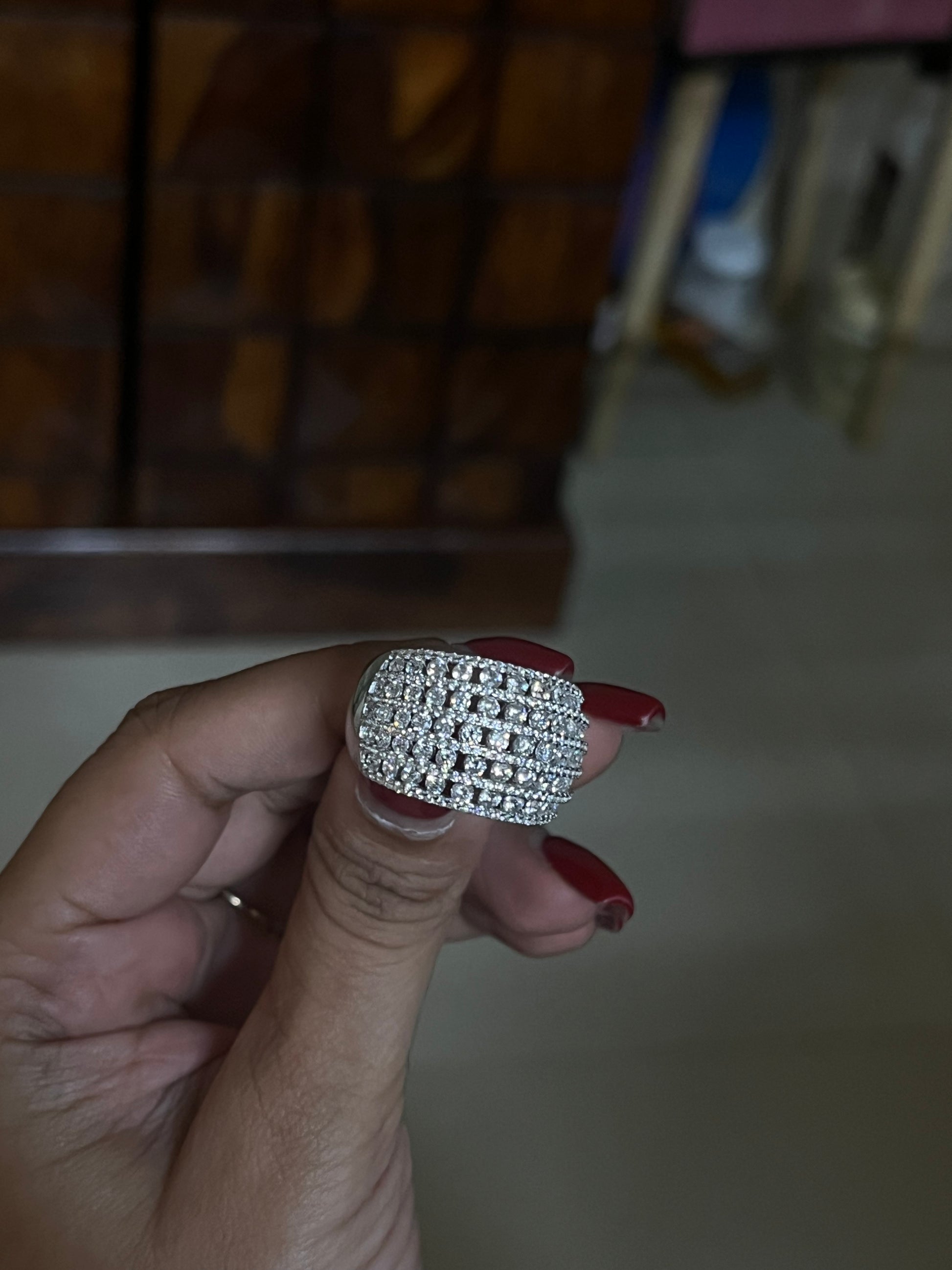 Radiant Crown Pavé Ring
