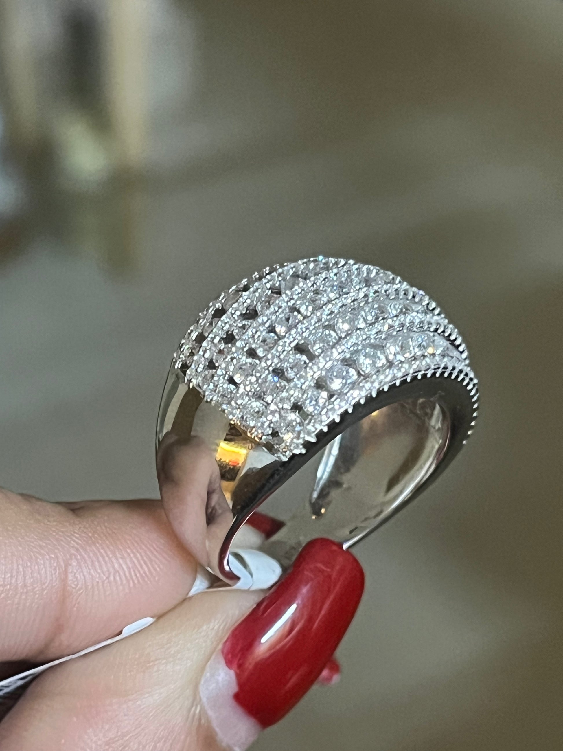 Radiant Crown Pavé Ring
