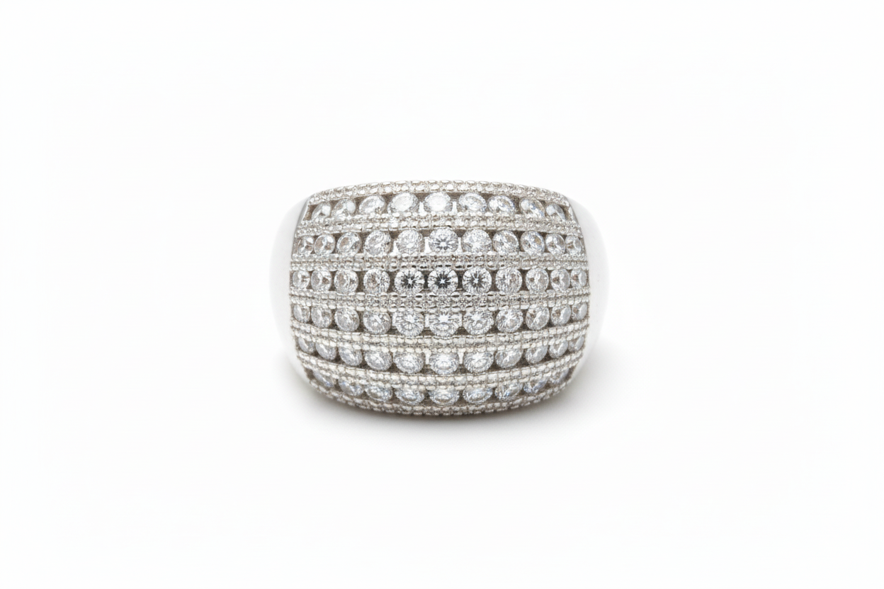 Radiant Crown Pavé Ring