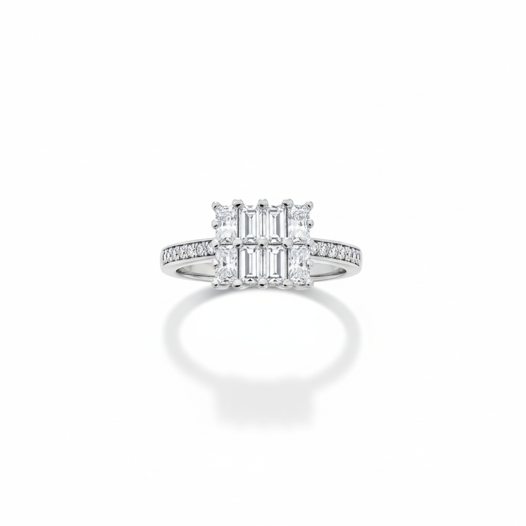 Grid Baguette Ring