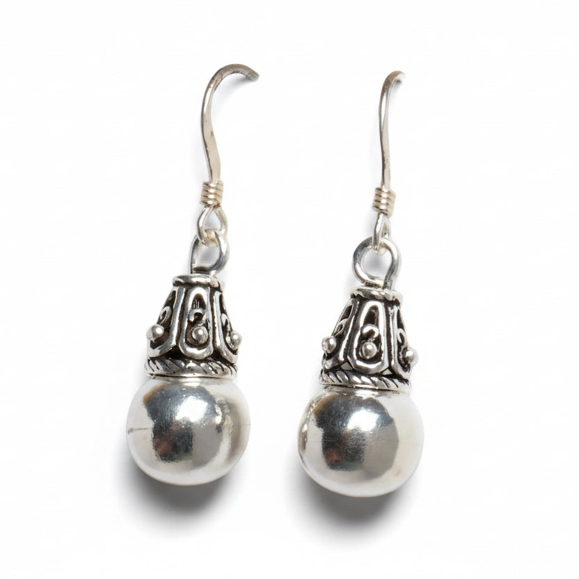 Dome Drop Hook Earrings