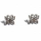 Oxidised Butterfly Studs