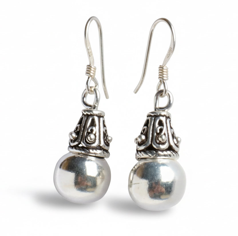 Dome Drop Hook Earrings