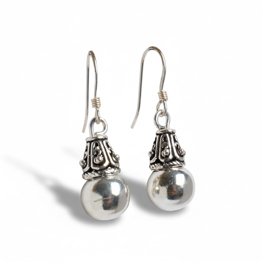 Dome Drop Hook Earrings