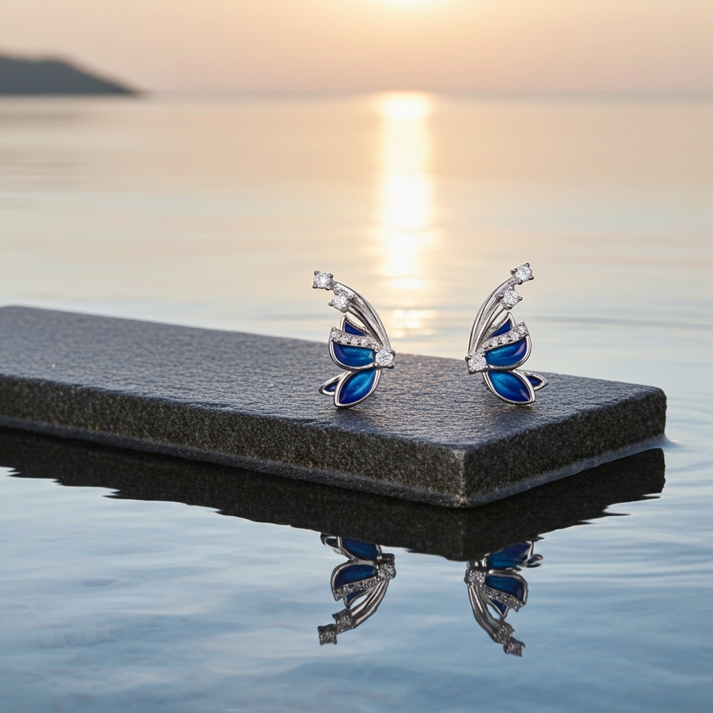 Azure Flutter Studs